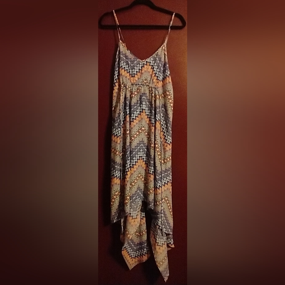 Almost Famous Coral and Blue XL Dress